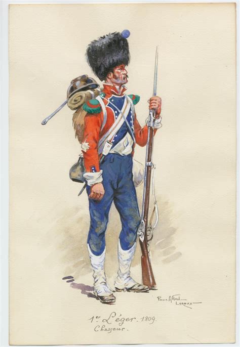 1er Regiment D Infanterie Legere Empire Français Uniforme Militaire Régiment