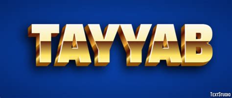 Tayyab Text Effect and Logo Design Name