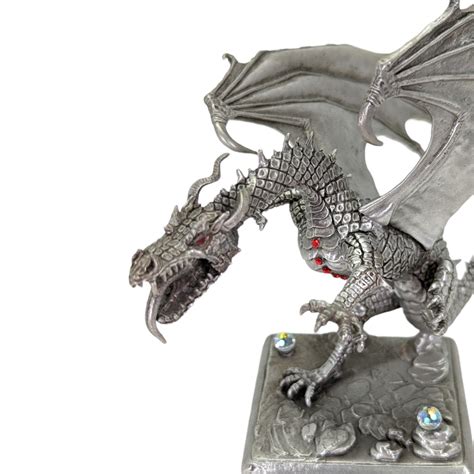 Vintage Pewter Dragon 1990 Rawcliffe Rf 3012 Tom Meier Medieval Fantasy