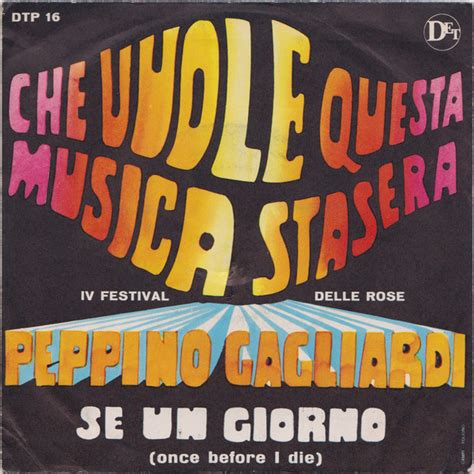 Peppino Gagliardi Che Vuole Questa Musica Stasera 1967 Vinyl Discogs