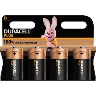 Duracell Plus Batterie Alkaline Mono D Lr V Extra Life