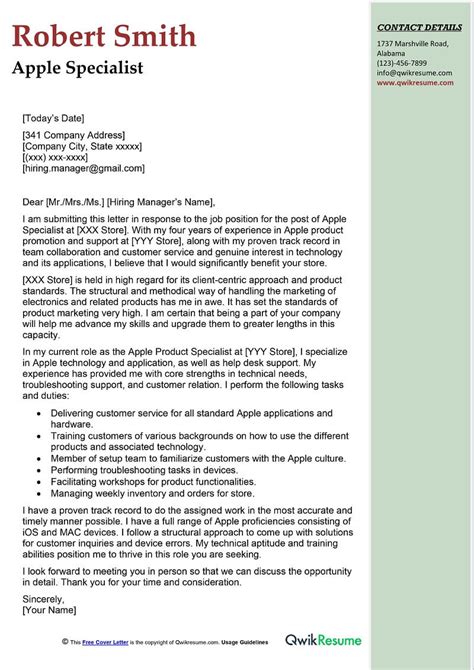 Employment Specialist Cover Letter