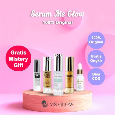 Jual Serum Ms Glow Original Whitening Gold Acne Luminous