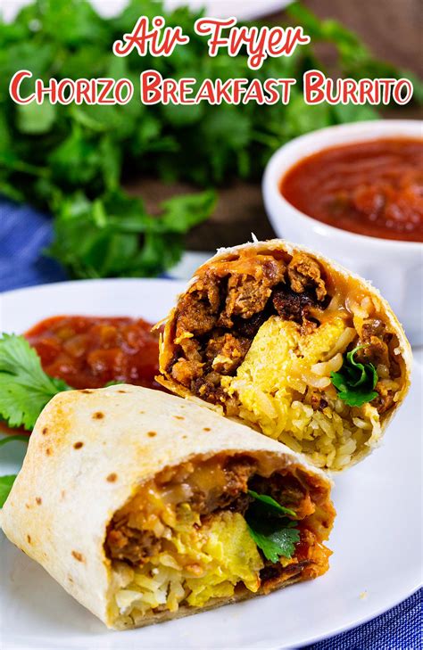 Air Fryer Chorizo Breakfast Burritos - airfryerlove.com