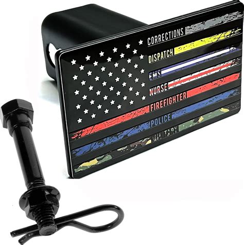 Amazon Everhitch Us American Flag First Responders Metal Hitch