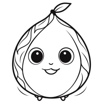 Pear Coloring Page PNG Transparent Images Free Download | Vector Files ...