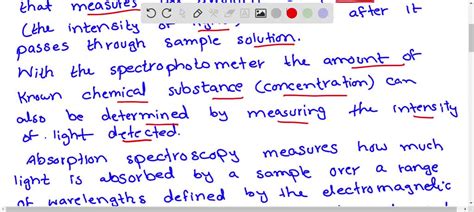 Solved What Is A Spectrophotometer And What Is It Used To Measure How