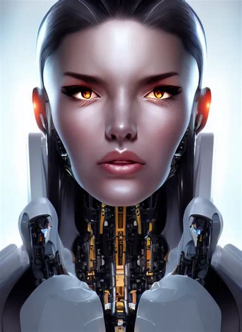 Portrait Of A Cyborg Woman By Artgerm Face Rotation Stable Diffusion