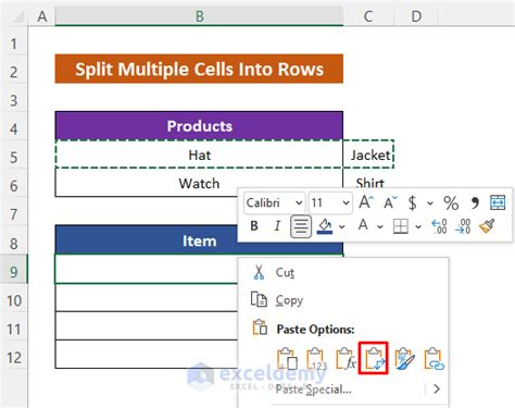 How To Split Data From One Cell Into Multiple Rows In Excel 3 Methods