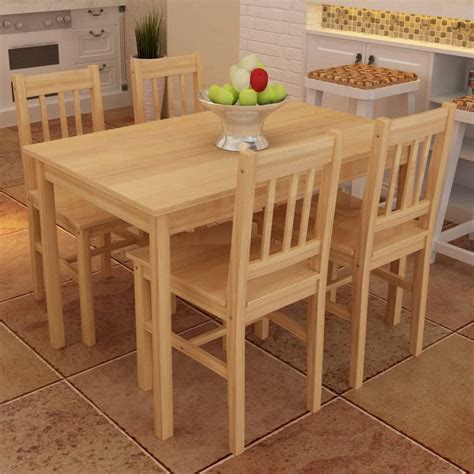 Mesa De Comedor De Madera Con Sillas Natural