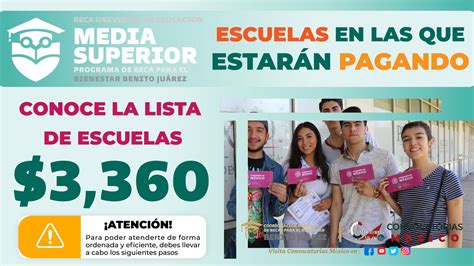 Que no se te pase En estas escuelas estarán pagando los 3 360