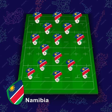 Premium Vector Namibia National Rugby Team On The Rugby Field