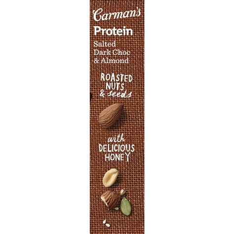 Carman S Salted Dark Choc Almond Gourmet Protein Bars Dinkum