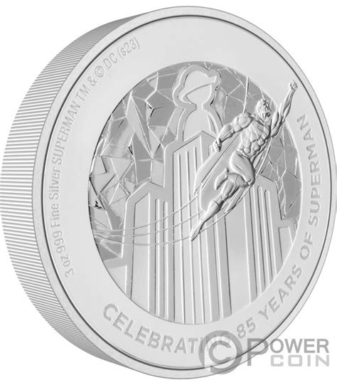 SUPERMAN 85 Anniversaire DC Comics 3 Oz Monnaie Argent 10 Niue 2023