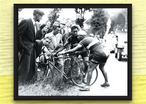 Tour De France Gino Bartali Cycling Photo Print Etsy