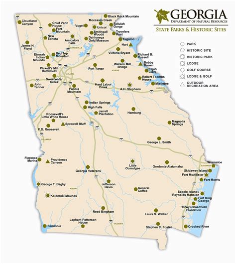 Georgia State Map With Cities Secretmuseum