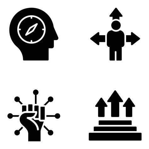 Icônes De Glyphe De Compétences Et De Qualités De Leadership 16436694