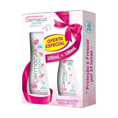 Sabonete Líquido Íntimo Femina Floral Dermacyd 200ml 100ml Fikbella Fikbella