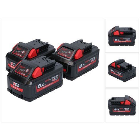 Milwaukee M Hb Batterie Set X V Ah Mah Li Ion High