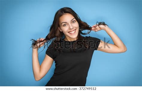 Portrait Smilling Brunette Woman Stock Photo Shutterstock