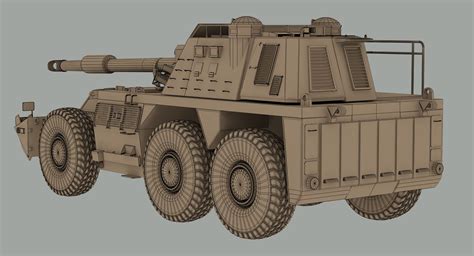 G6 Rhino Howitzer 3d Model 199 Obj Max Fbx 3ds Free3d