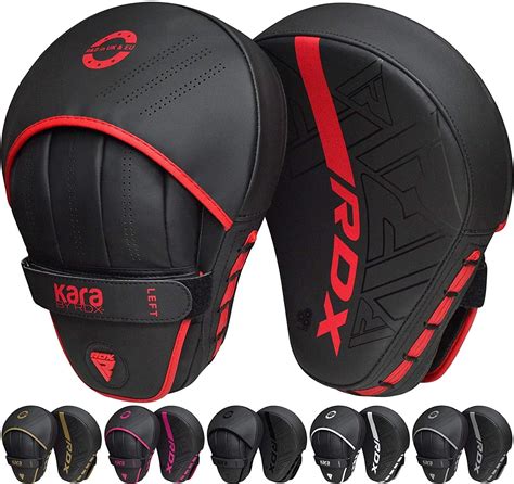 Rdx Focus Boxing Punch Mitts Punching Target Punching Pad Maya Hide Leather Training Pads Red