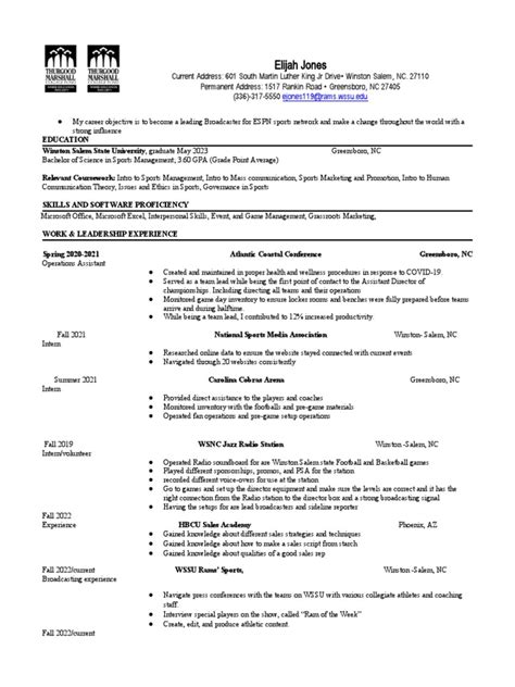 Elijah Jones Resume 1 Pdf