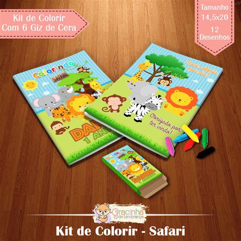 Kit De Colorir Safari Elo Produtos Especiais