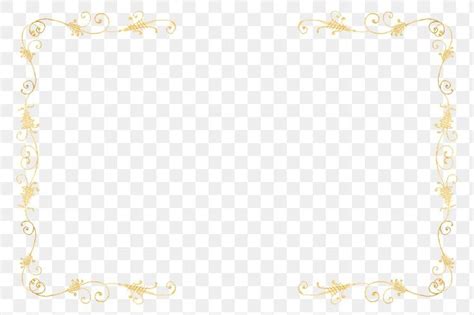 Gold Filigree Frame Border Png Free Image By Rawpixel Baifern