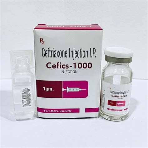 Cefics 1000 Ceftriaxone Injection IP 1 Gram Prescription At Rs 60 20