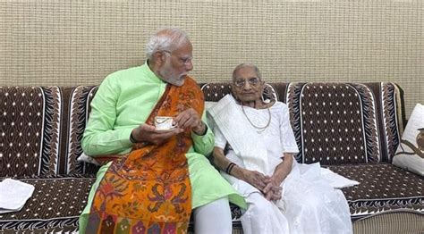 PM Modi seeks mother’s blessings ahead of voting in Gandhinagar ...