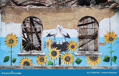 The Ruins of a Destroyed House of Culture after the Occupation in the ...