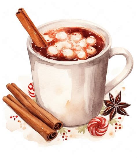 Premium AI Image There Is A Cup Of Hot Chocolate With Cinnamon And