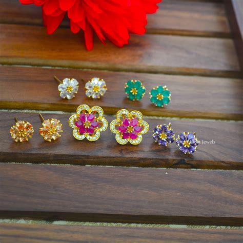 Color Changeable Earrings South India Jewels Online Stores