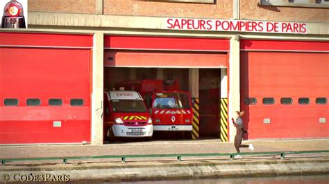 BSPP VSAV 68 au départ Château Landon 2011 Paris Fire Ambulance