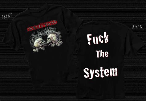 New DTG Printed T Shirt The Exploited Fuck The System Etsy