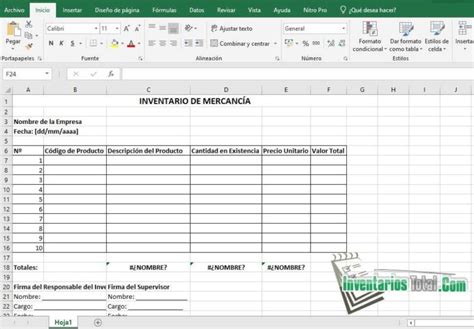 Gu A Definitiva Para Un Inventario De Mercanc A En Excel Inventariostotal