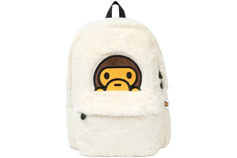 BAPE Baby Milo Fur Backpack Ivory - SS24 - GB