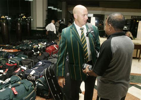 Herschelle Gibbs Speaks To An Official At The Team Hotel ESPNcricinfo