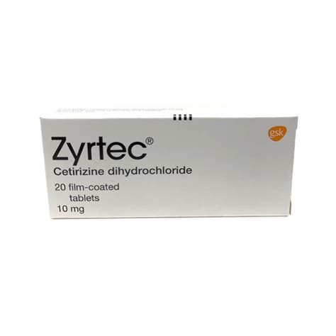 Zyrtec 10mg 20 Tablets Al Marwa Pharmacy Qatar