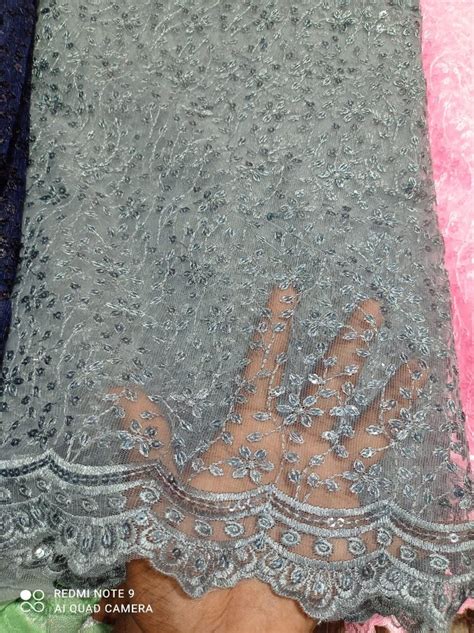 Net Embroidery Sequin Fabrics At Rs Meter Patel Market