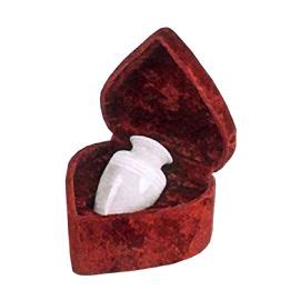 White Grain Natural Marble Token Cremation Urn