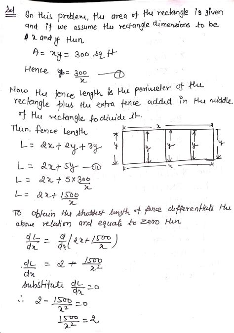 Solved Help A Rancher Wants To Fence In A Rectangular Region In A