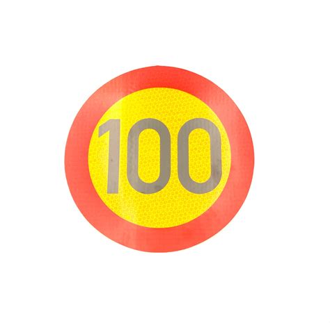 Reflective Speed Limit Decal Sticker 100 Kmh Auto Cape Accessories