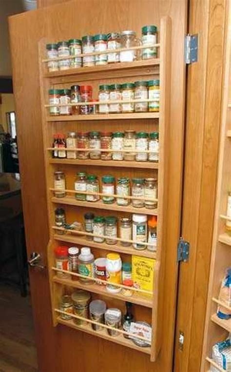 Door Mounted Wood Spice Rack By Woodcraftersmissouri On Etsy