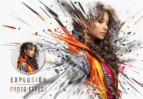 Premium Psd Dispersion Explosion Photo Effect Mockup