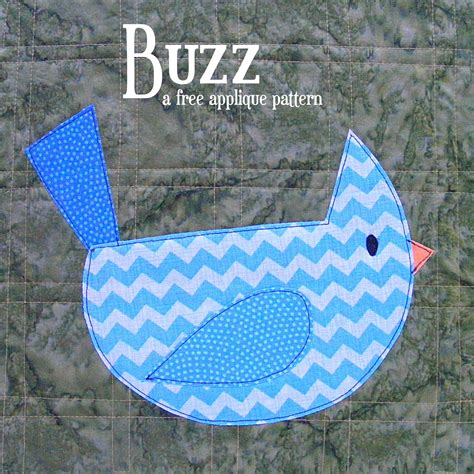 Buzz A Free Bird Applique Pattern Shiny Happy World