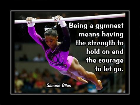 Simone Biles Inspirational Gymnastics Strength Courage Quote Poster