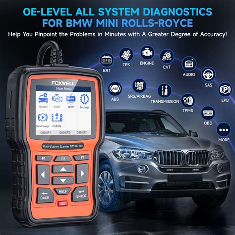 FOXWELL NT510 Elite Scan Tool Fit For BMW Scanner Full Diagnostic Tool