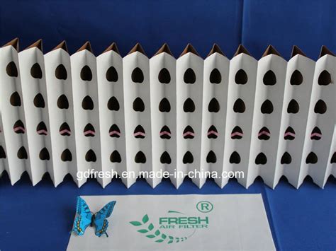 V Type Fold Andrea Cardboard Pleated Filter Paper For Spray Booth